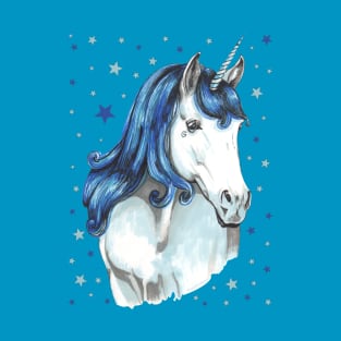 Blue unicorn T-Shirt