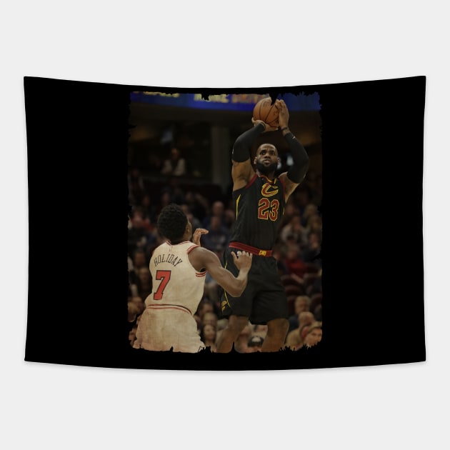 Lebron James vs Scottie Pippen Tapestry by Milu Milu