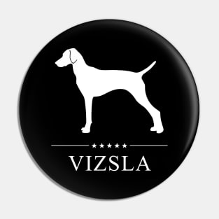 Vizsla Dog White Silhouette Pin