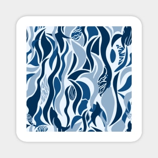 Abstract blue tribal pattern Magnet