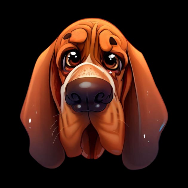 Sweetheart Bloodhound by Art By Mojo