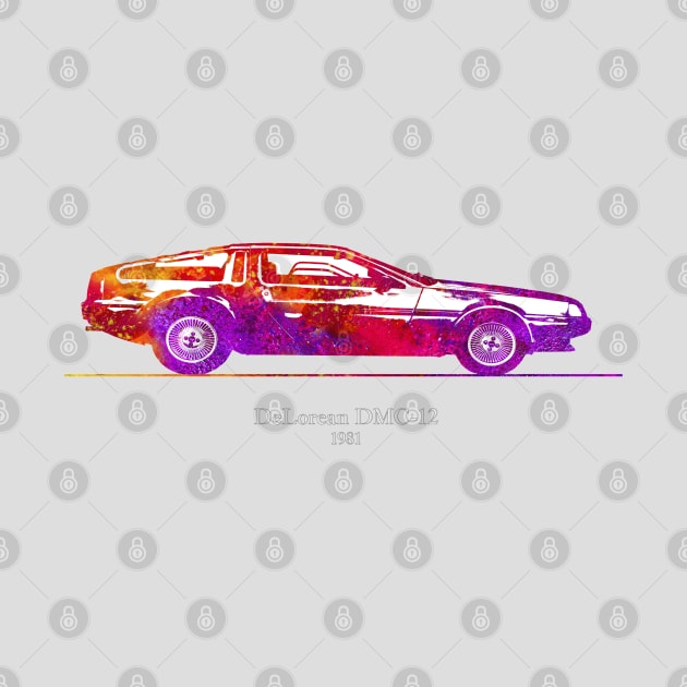 DeLorean DMC-12 1981 - Colorful by SPJE Illustration Photography