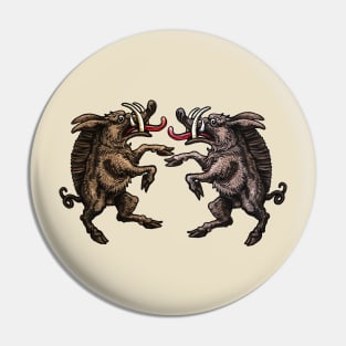 Heraldic Boars Pin