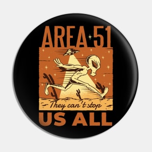 Area 51 Funny Alien Graphic Design Pin