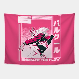 Embrace The Flow Parkour Tapestry