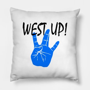 WS UP! blue 3 Pillow