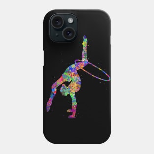 Rhythmic gymnastics hoop watercolor Phone Case
