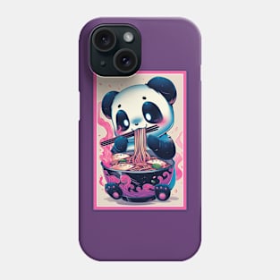 Anime Cute Panda eating Ramen | Cute Anime Panda Kawaii Design Phone Case