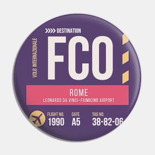 Rome Airport Stylish Luggage Tag (FCO) Pin