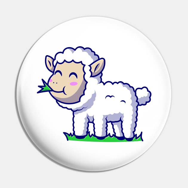 Cute Sheep Eating Grass Cartoon Vector Icon Illustration Pin by Catalyst Labs