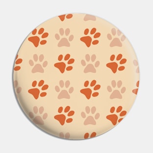 Dog Paw Pattern - Wheat Pin