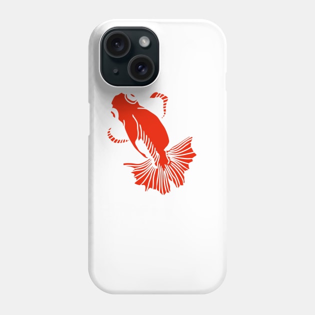 red and white butterfly tail goldfish Phone Case by bloomroge