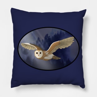 Barn Owl Oval Pillow