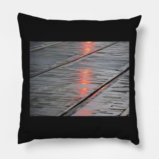 Tram Rail Abstract Pillow