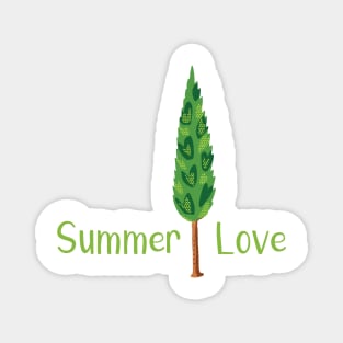 Summer Love - Lush Green Tree Illustration GC-106-01 Magnet