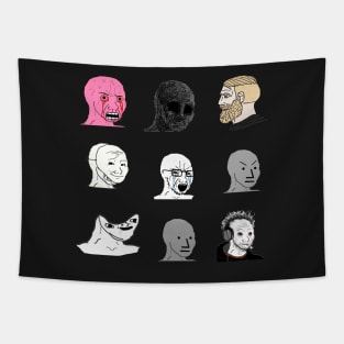 Faces of 4chan Starter Pack - NPC edition Tapestry