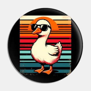 Silly Goose in Sunglasses Pun Meme Pool Funny Goose Pin