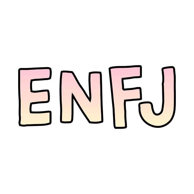 ENFJ Gradient Cartoony Text by The MBTI Shop