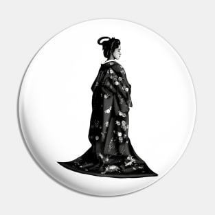 Geisha Silhouette Pin