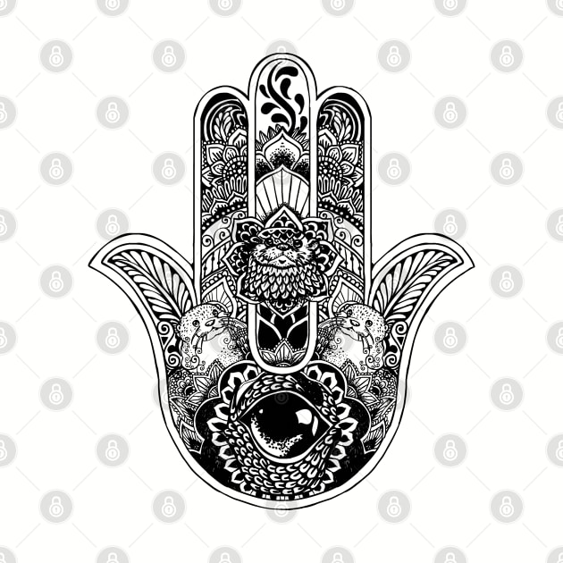 Hamsa Hand Otter by huebucket