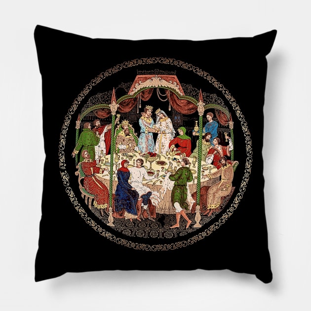 Medieval King's Feast Pillow by STYLISH CROWD TEES