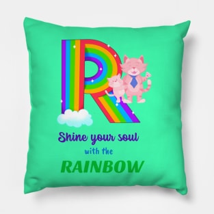 R for Rainbow Pillow