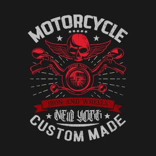 Vintage Motorcycle New York Custom Made T-Shirt