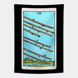 Card #29 - Eight Of Wands - Rider Waite Smith Tarot Tapestry