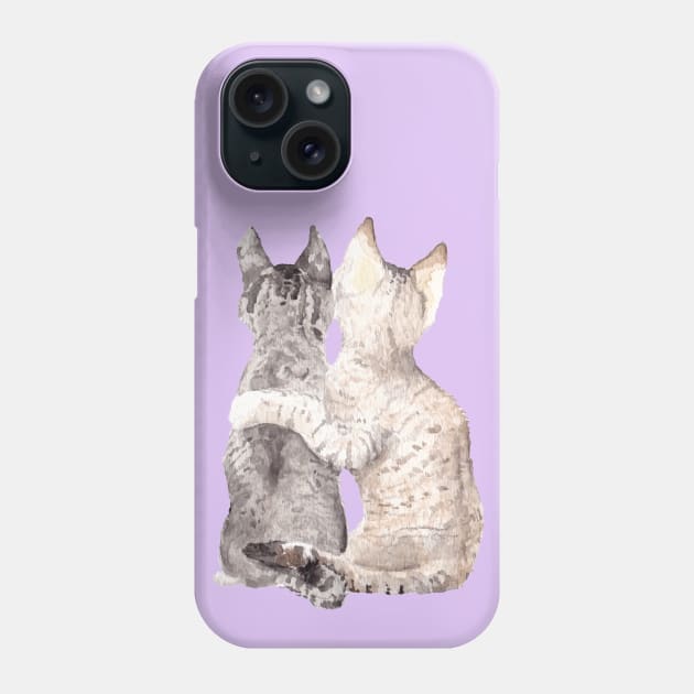 Tabby Cat Best Friends Phone Case by wanderinglaur