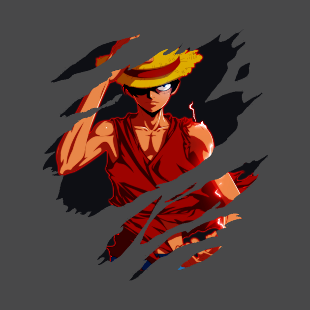 Luffy straw hat One Piece - Manga - T-Shirt | TeePublic