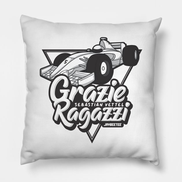 Sebastian Vettel Pillow by jaybeetee