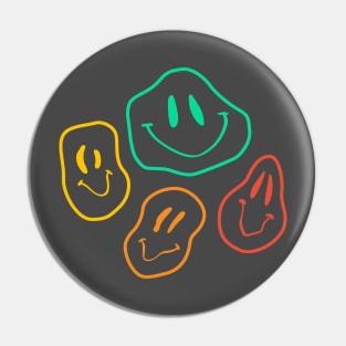 Smiley faces Pin