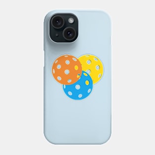 Colorful Set of Pickleballs Phone Case