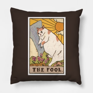 Sad Cat Meme The Fool Tarot Pillow