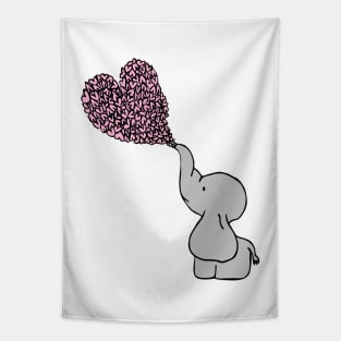 Baby Girl Elephant Love Tapestry