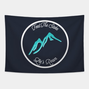 Let's Roam Large Logo Tapestry