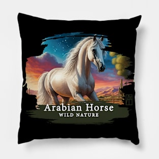 Arabian Horse - WILD NATURE - HORSE -13 Pillow