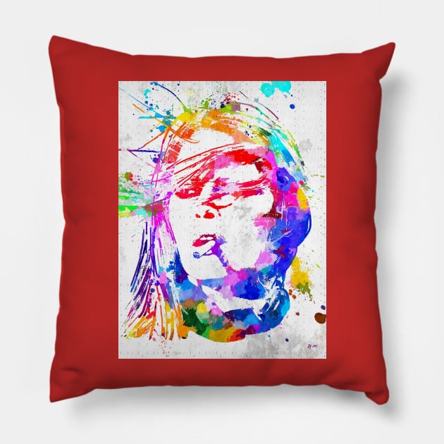 Bardot Grunge Pillow by danieljanda