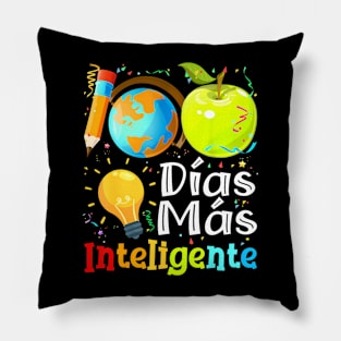 100 Dias Mas Inteligente Spanish Teacher 100Th Day School Pillow