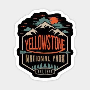 Yellowstone National Park Hiking Camping Magnet