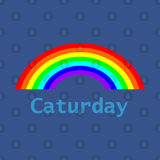 Blue Caturday Rainbow for your Cat by ellenhenryart