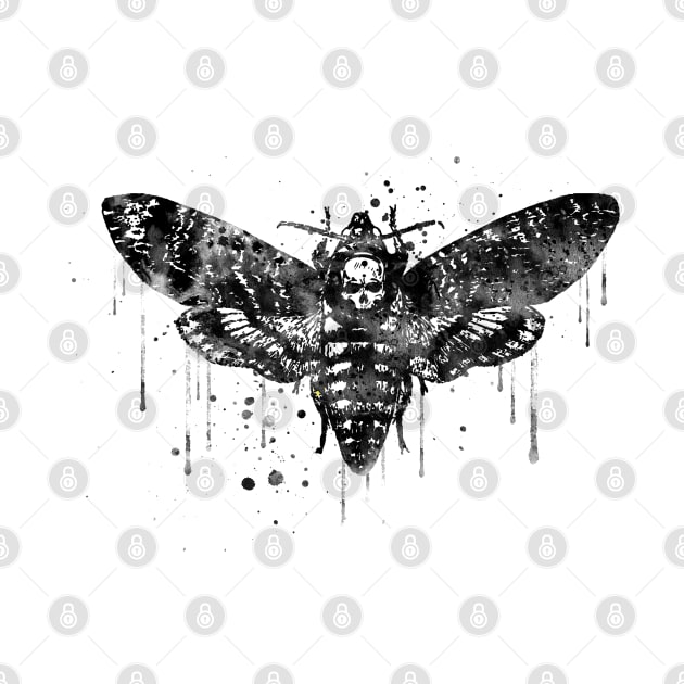 Deaths head hawk moth by RosaliArt