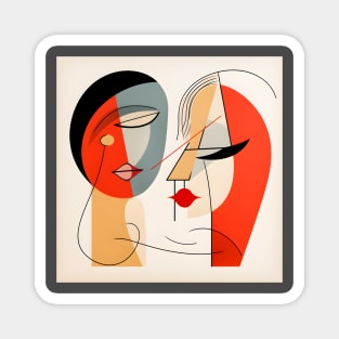 Man and Woman Picasso Style Magnet