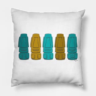 Happy Reader Easter Island Heads! Pillow