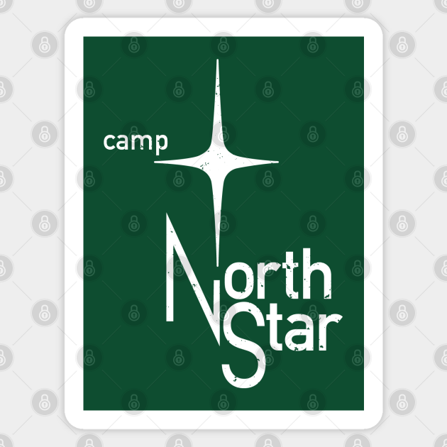 Camp North Star (white logo) - Summer - Autocollant | TeePublic FR