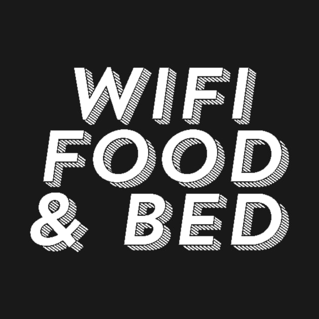 Wifi Food and Bed Typography Design by ballhard