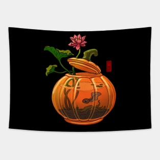 glass pumpkin fish tank Tapestry