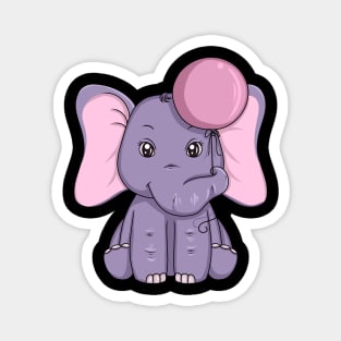 Elephant with big Ears and Ballon Magnet