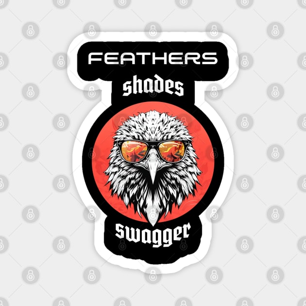 Urban Eagle: Feathers, Shades, Swagger Magnet by Steve