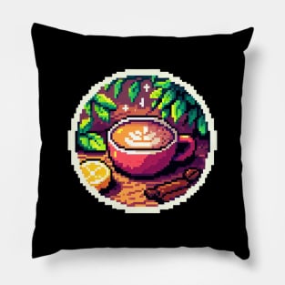 Coffee Vintage Circle Art Retro Established Pillow